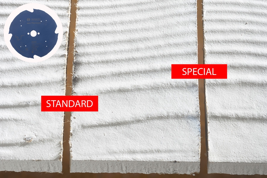 Rena snitt med specialklingor: Fibercement