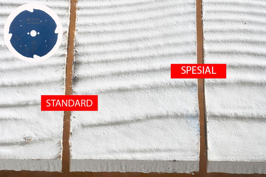 Rene snitt med spesialblad: Fibersement