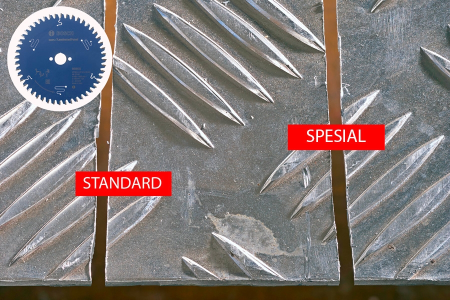 Rene snitt med spesialblad: Aluminium