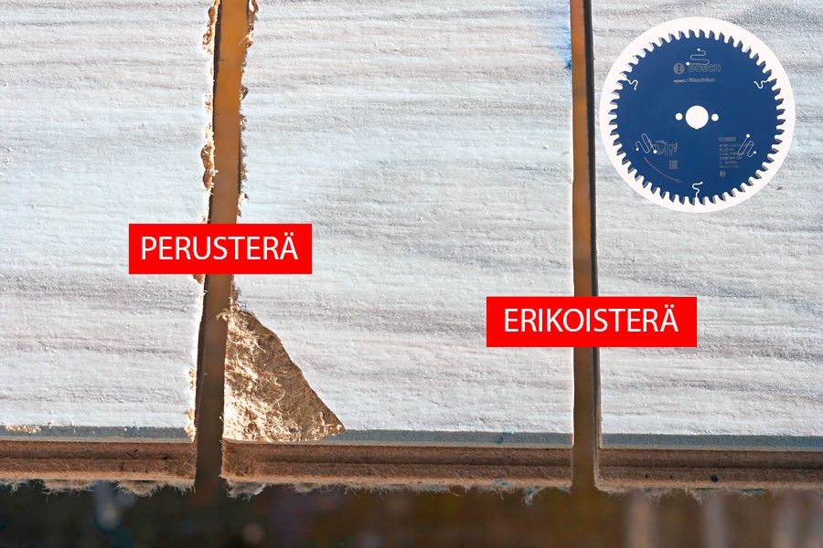 Sirkkelinterät laminaatin leikkaamiseen