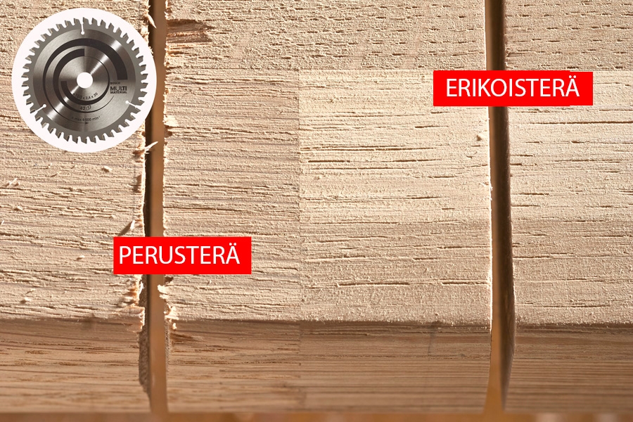 Sirkkelinterät vanereille ja koville puille