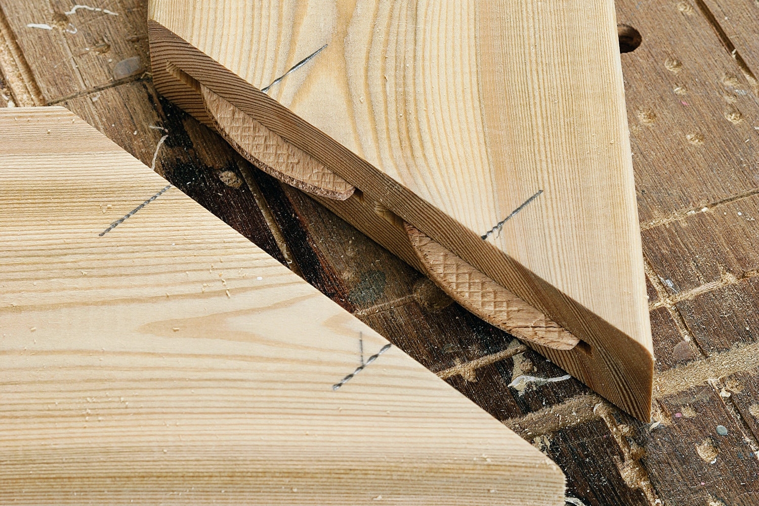 Lamellfres: Hjørneskjøt med gjæring