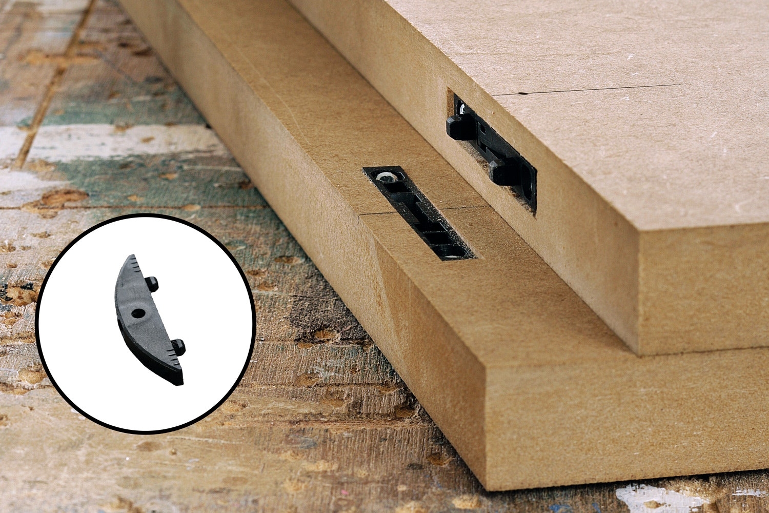 Lamellijyrsimen tarvikkeet: Lukittavat liuskat