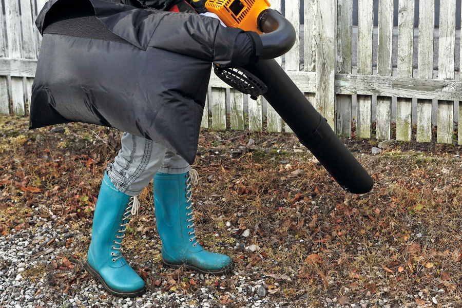 2 uppgifter med lövsugen: Suga upp vissna blad