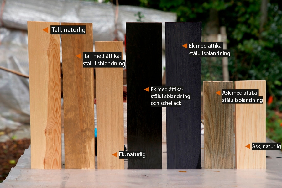 Patinera ditt trä med ättika & stålull