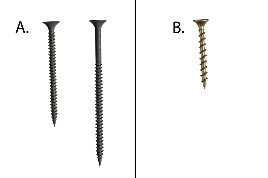 Gipsskruv till stålstomme och trästomme.