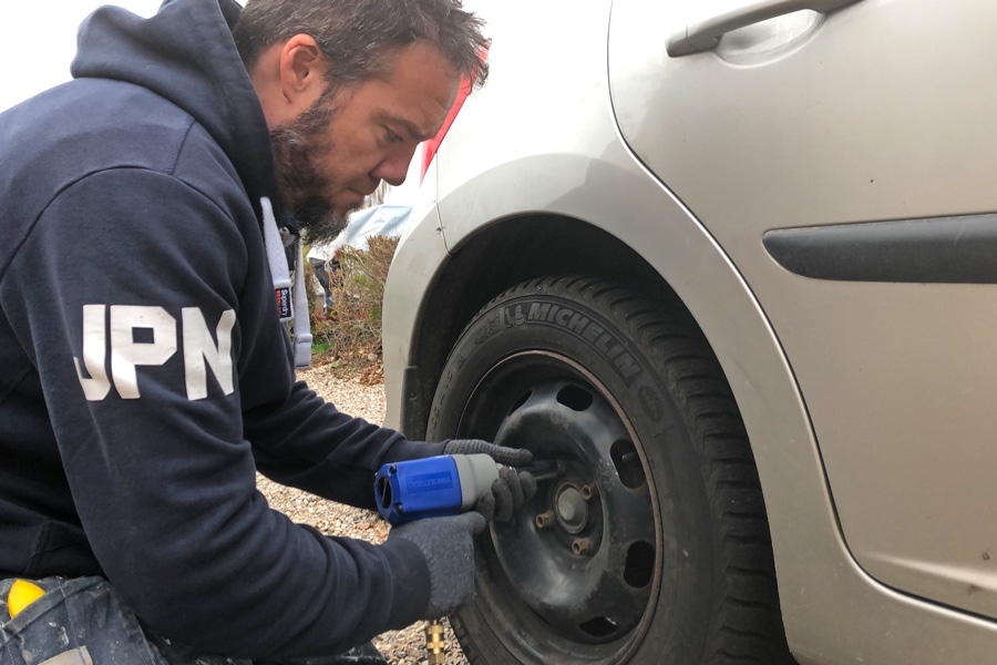 Lufttrycksverktygen: Mutterdragare