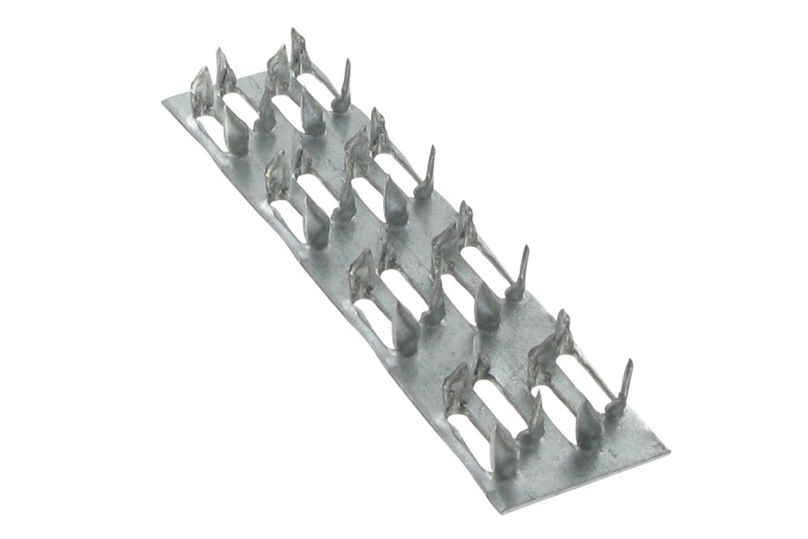 Varianter av hålplattor/hålband: Spikningsplåt