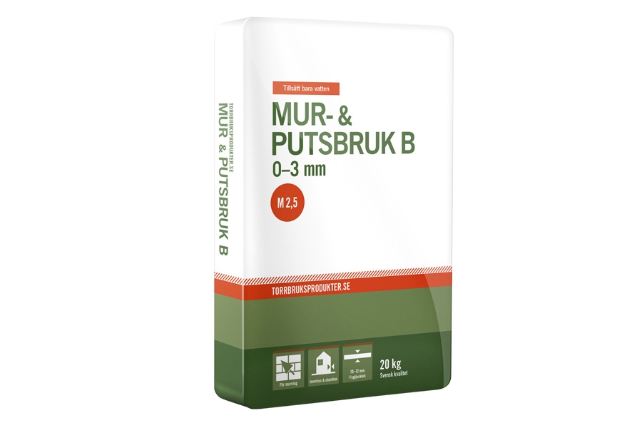 Det är relativt lätt att blanda bruk som innehåller cement. Om du behöver mycket bruk ska du kolla hur snabbt bruket torkar innan du blandar.