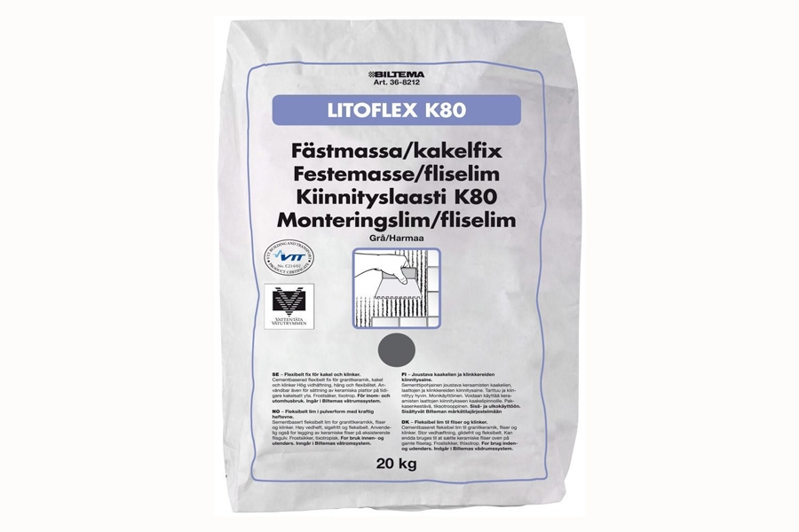 Kakelfix stelnar rätt snabbt. Precis som andra snabbhärdande material är det bäst att blanda små portioner. Häll i vattnet först så dammar det inte så mycket.