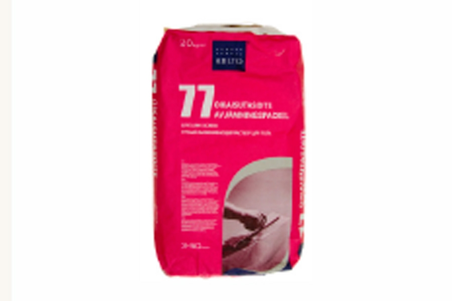 Lattiatasoite pitää sekoittaa hyvin tarkasti. Massa ei saa olla liian paksua tai juoksevaa. Noudata tarkasti valmistajan ohjetta. Lisää ensin vesi, sitten jauhe.