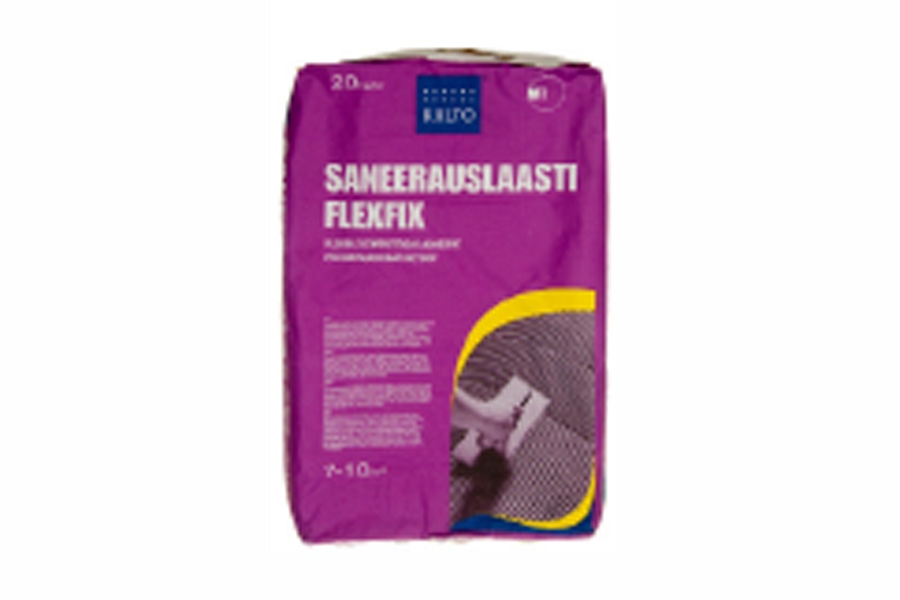 Saneerauslaasti kuivuu varsin nopeasti, joten sitä kannattaa sekoittaa vain vähän kerrallaan. Kaada vesi paljuun ennen jauhetta, jotta pölyä syntyy vähemmän.