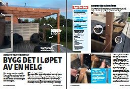 Enkelt tak over terrasse