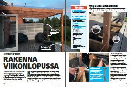 Katettu terassi viikonlopussa