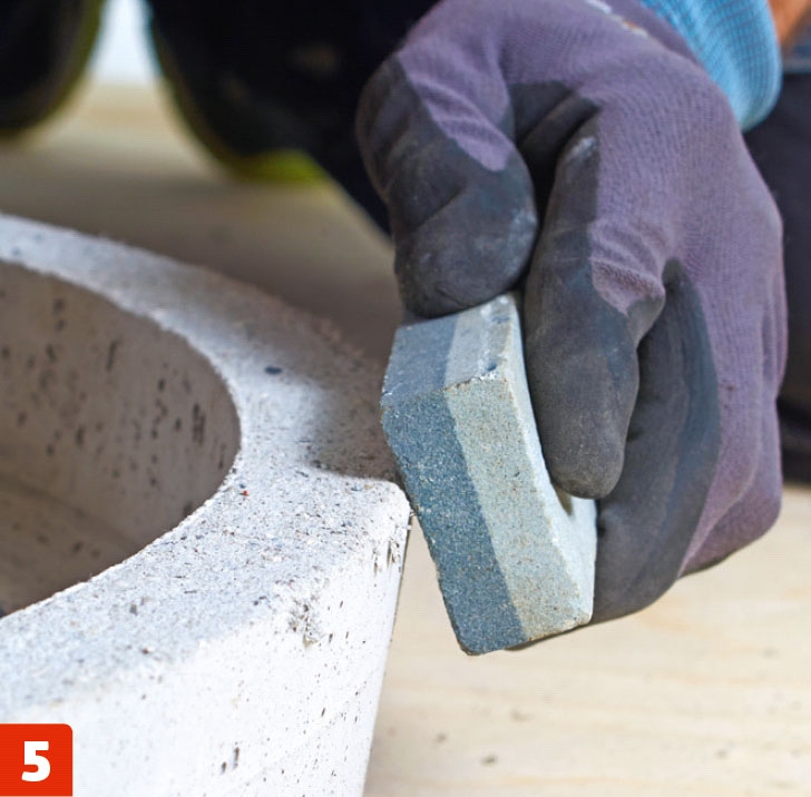 Eldfat betong, fågelbad betong göra själv