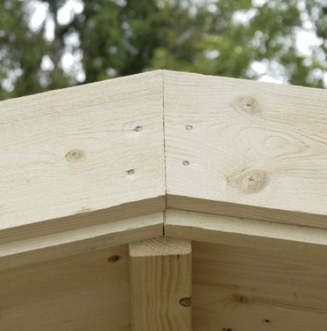 Stuga byggsats: Vid dubbel vindskiva