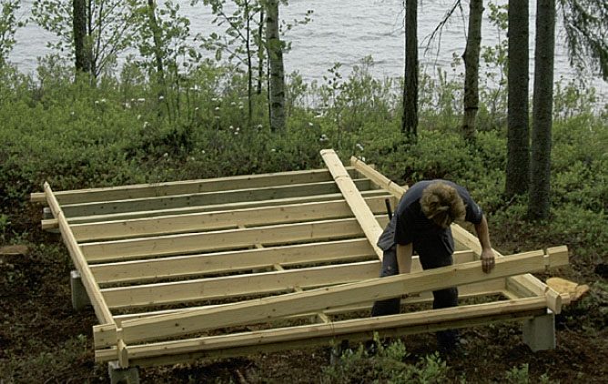 Rakenna mökki: Runkorakenne on saatu valmiiksi