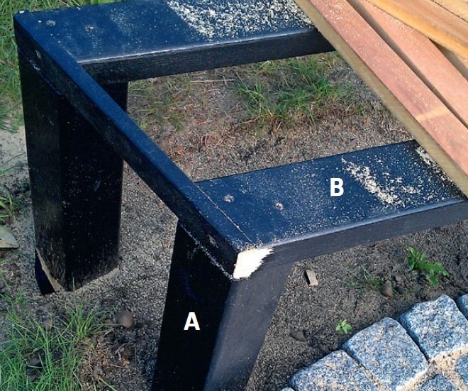 Bænk til bålsted i haven