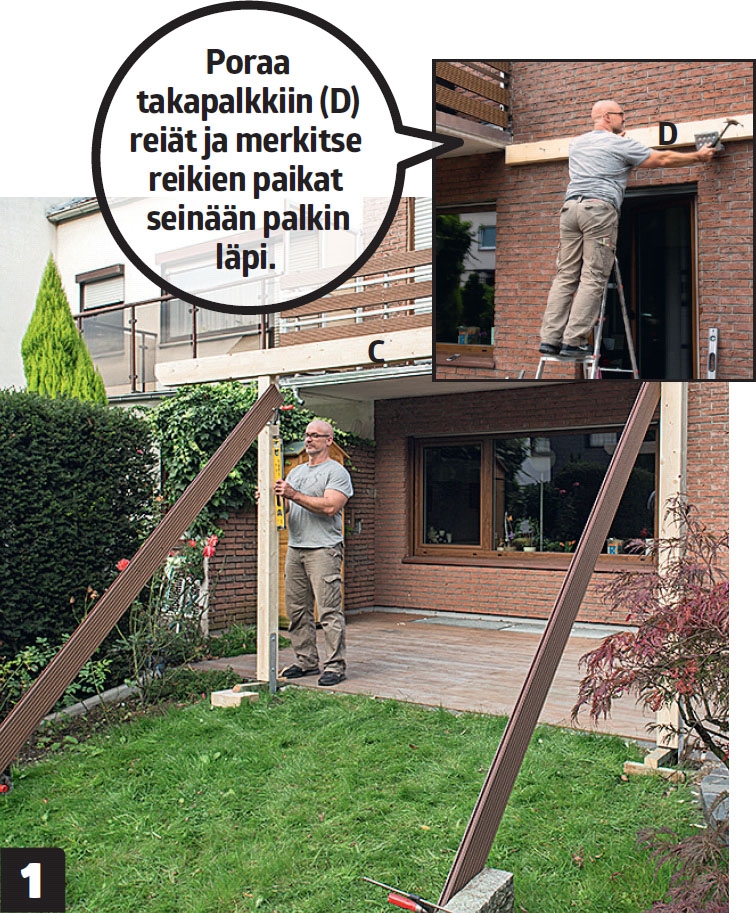 Katettu terassi piirustukset