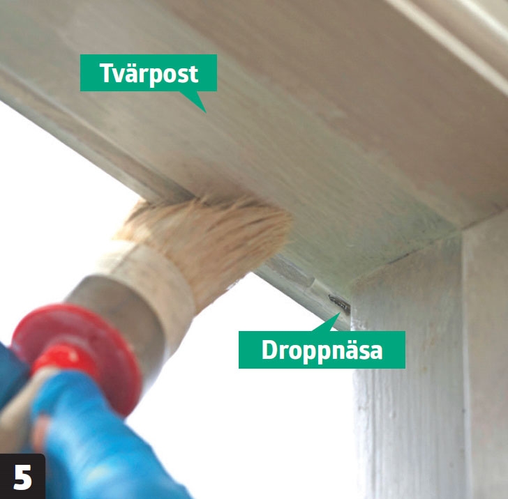 Måla fönster invändigt