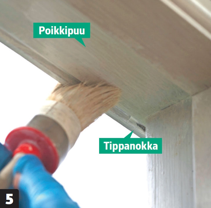 Ikkunoiden maalaus sisältä