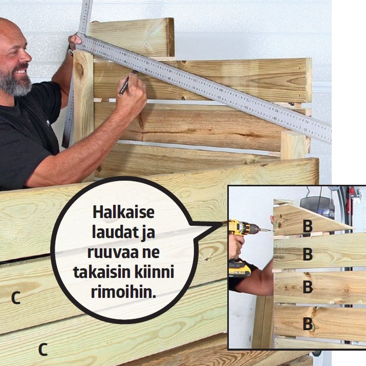 Puukatos Kuormalavoista