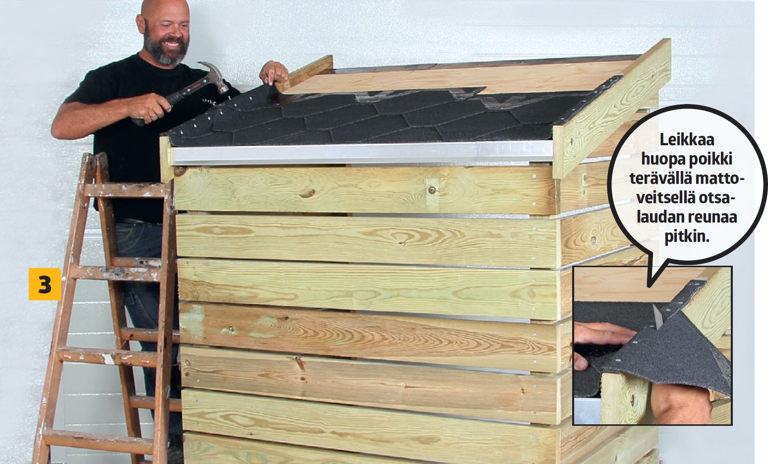 Puukatos Kuormalavoista