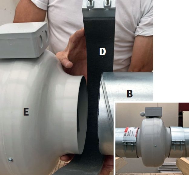Spänn fast den andra montageklammern till värmeflyttaranläggning
