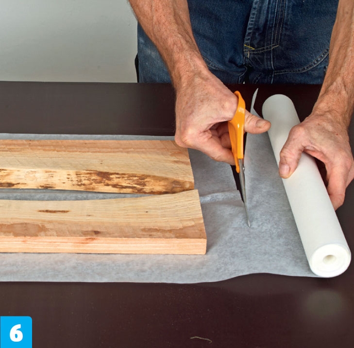 Hartsi: Lautojen epätasaiset reunat asetetaan vastakkain.