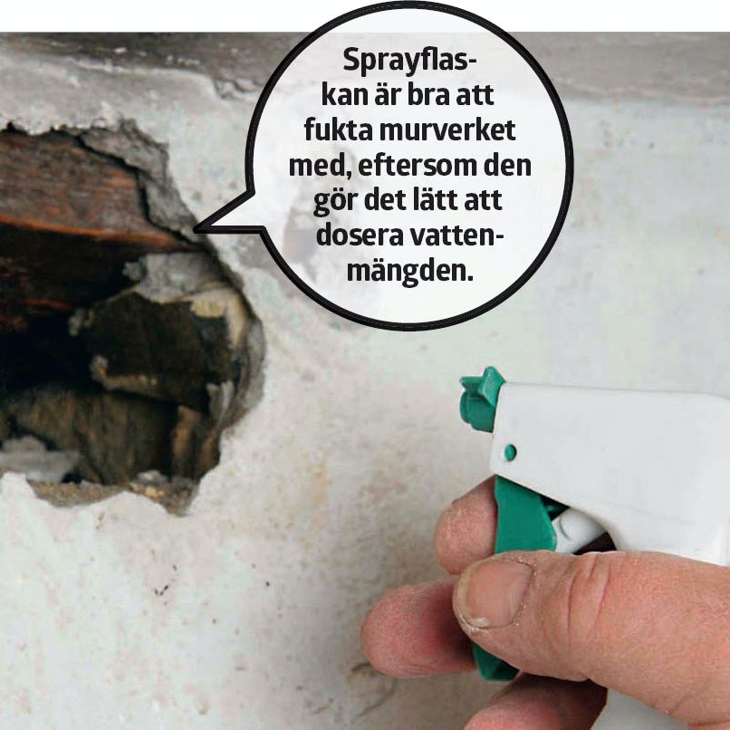 Laga hål i betongvägg
