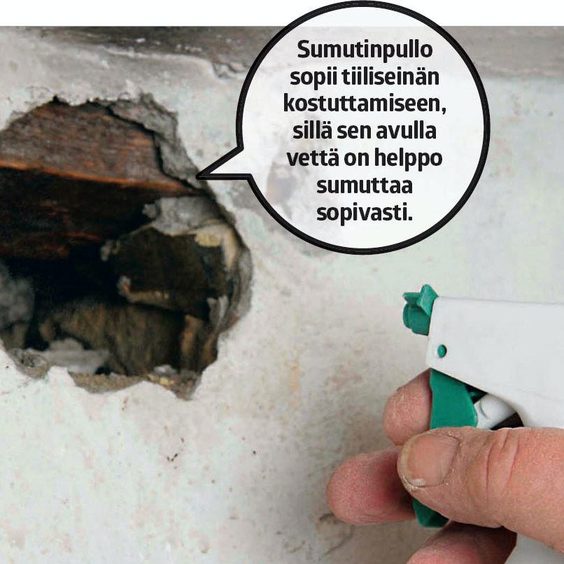 Sisäseinien syvien reikien korjaaminen