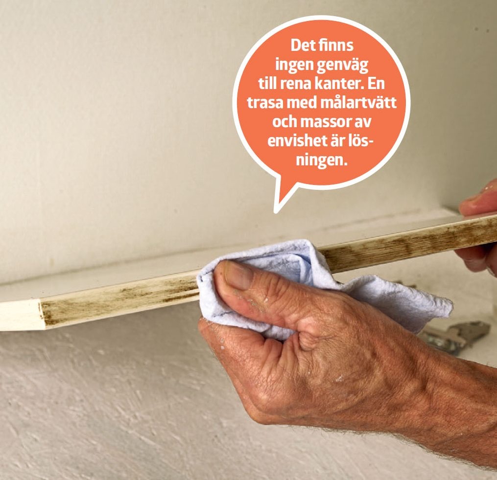 Måla köksluckor själv: Kontrollera alla kanter.