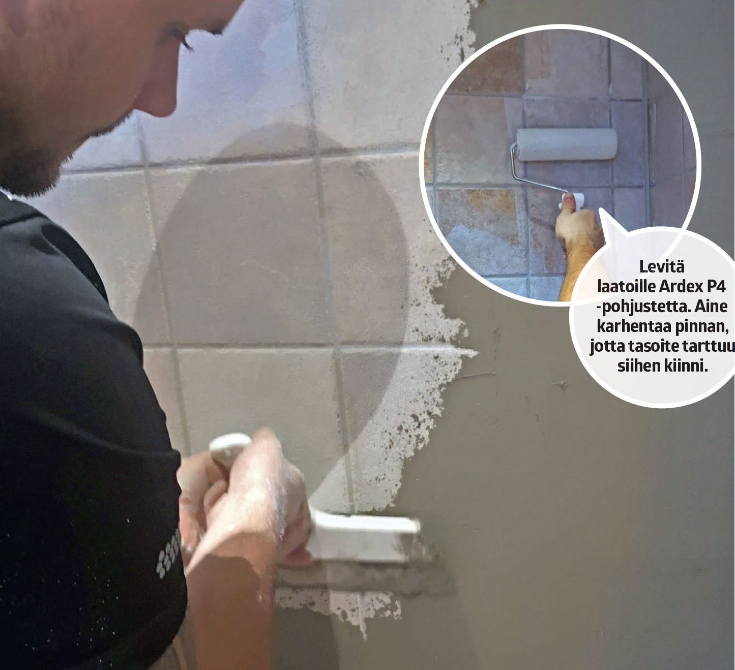 Mikrosementti kylpyhuone