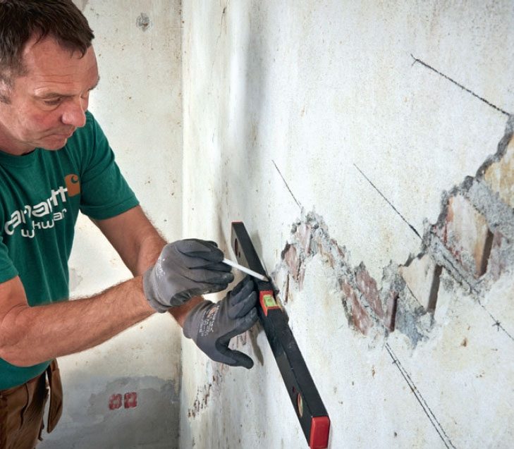 Reparation af sætningsskader: Tegn op, hvor du skal fræse