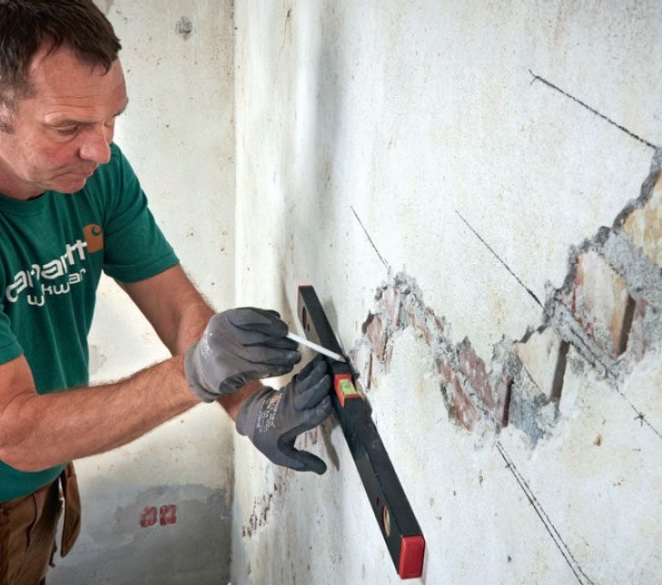 Sättningar i hus: Markera var du ska fräsa