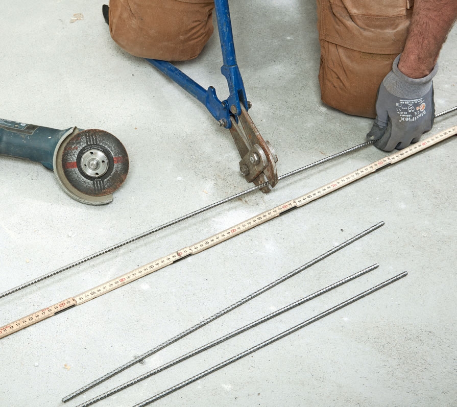Sättningsskador: Rostfritt armeringsjärn
