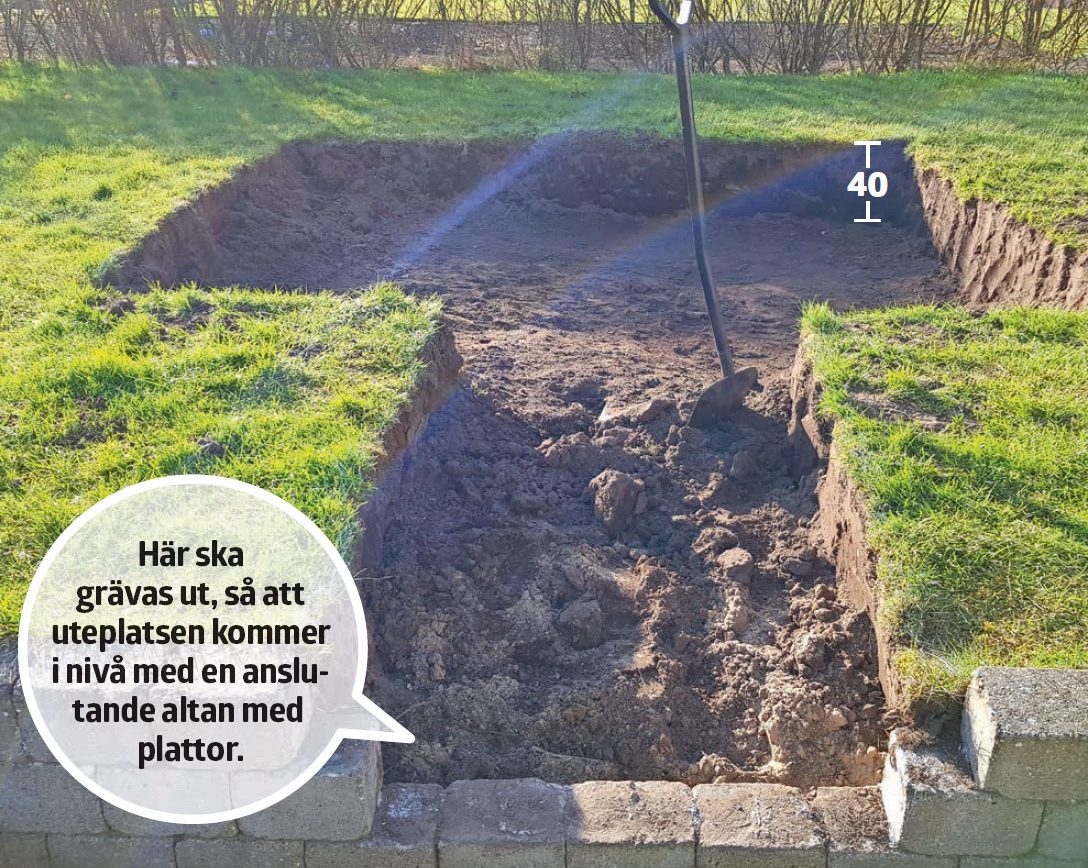 Nedsänkt uteplats