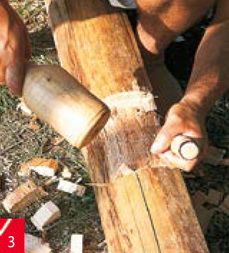 Bygge gapahuk i hagen