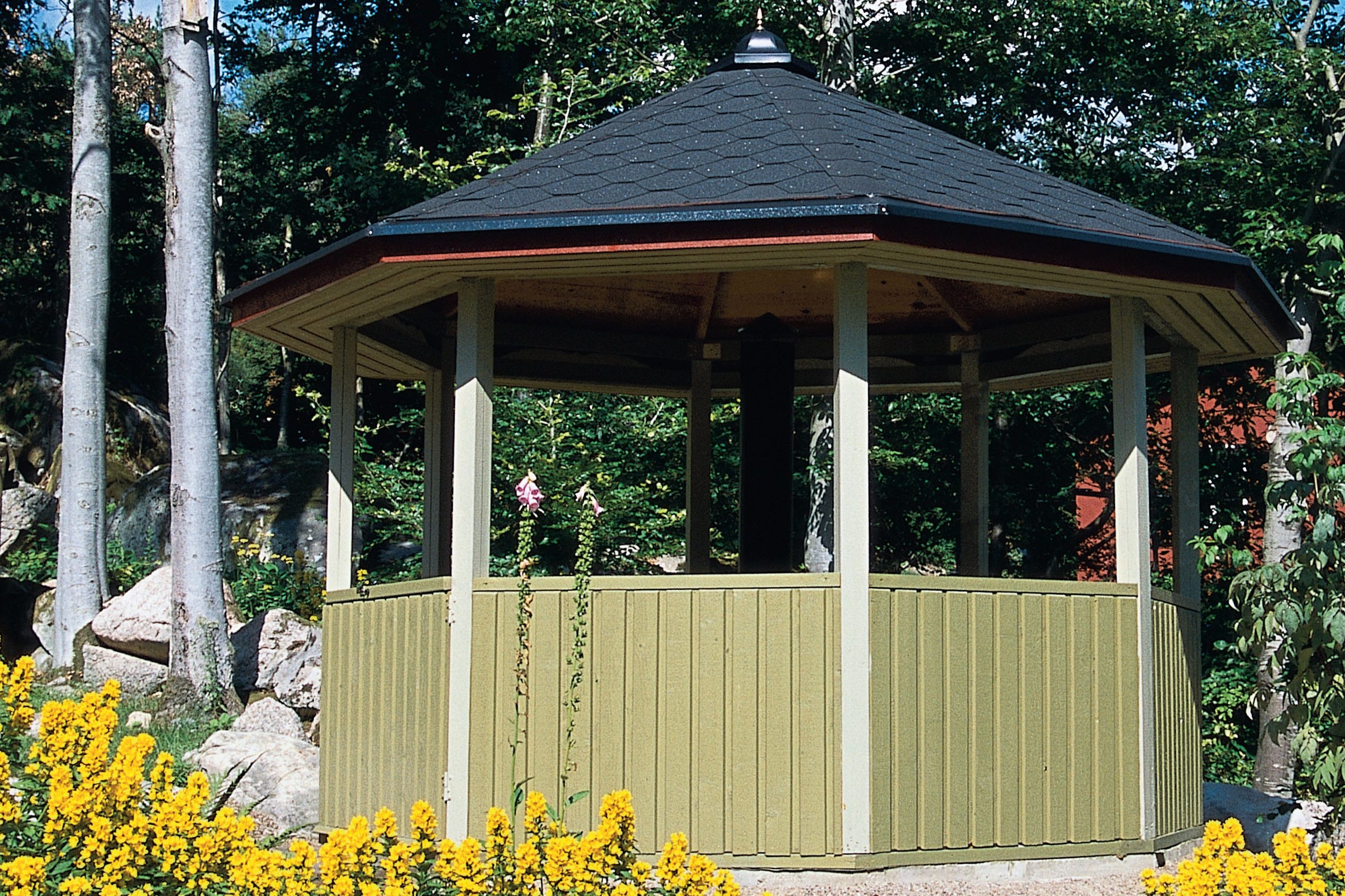 Bygg åttekantet lysthus