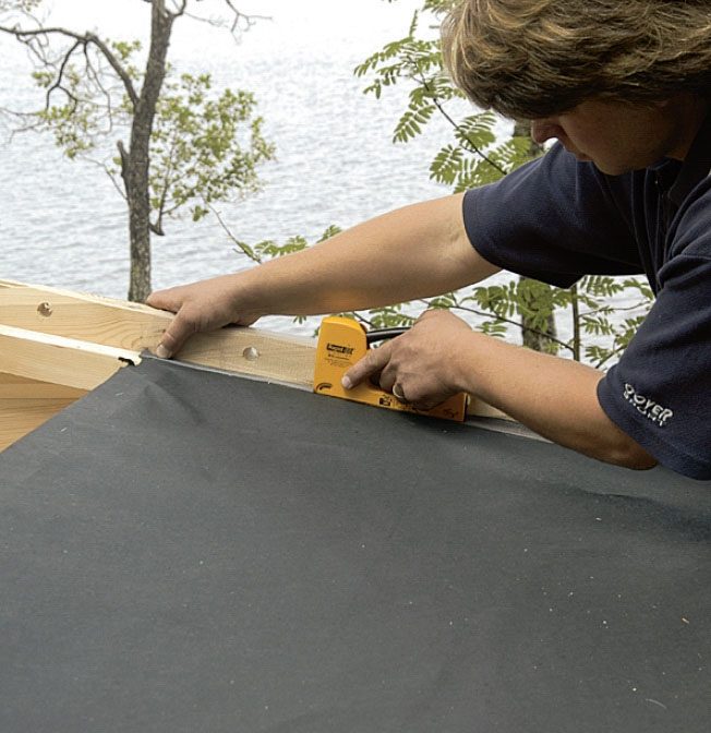 Byg selv hytte: Indvendigt på gavlene