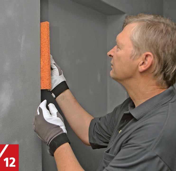 Lasikuitutapetin terävän kulman käsittely