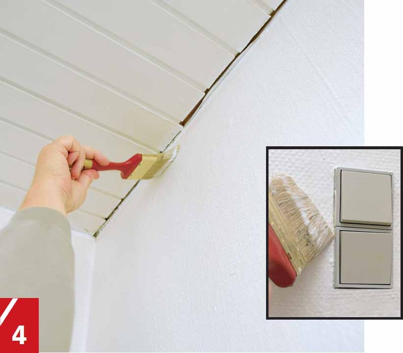 Tapettiliiman levittäminen siveltimellä lasikuitutapetin päälle