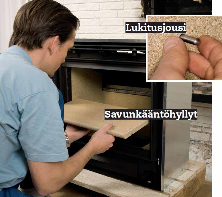 Takkasydän avotakkaan: Takkasydän kootaan