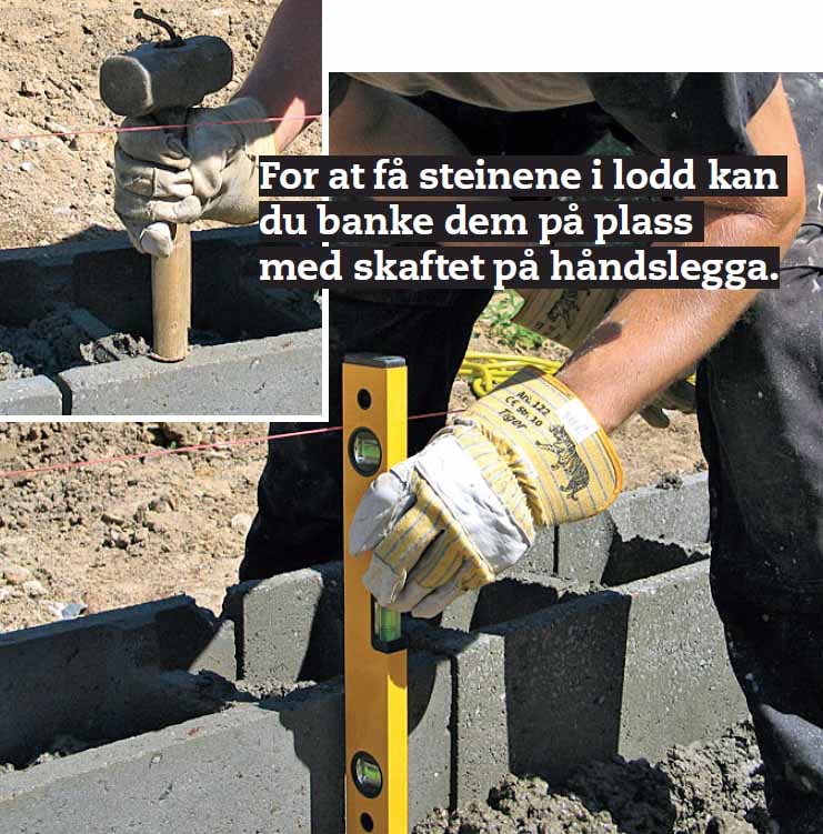 Støpe såle garasje: Her har vi planlagt å støpe oppå forskalingsblokkene