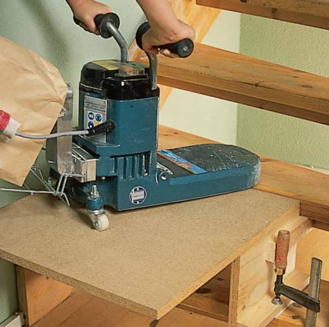 Male trapp: Du har god kontroll med kantsliperen når