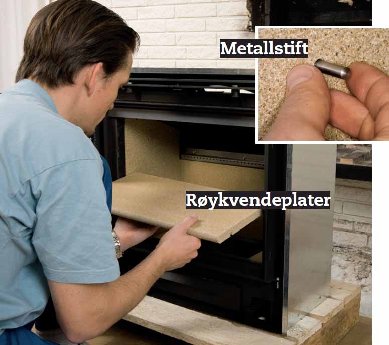 Montere peisinnsats: Peisinnsatsen pakkes ut