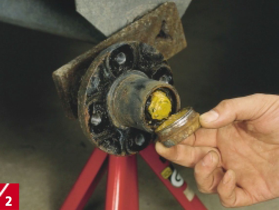 Bytte hjullager tilhenger