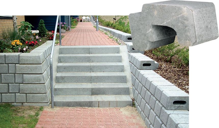 Byg en solid støttemur i haven - støttemur blokke