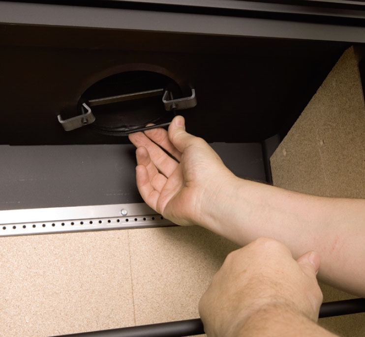 Pejseindsats: Ovnen er på plads