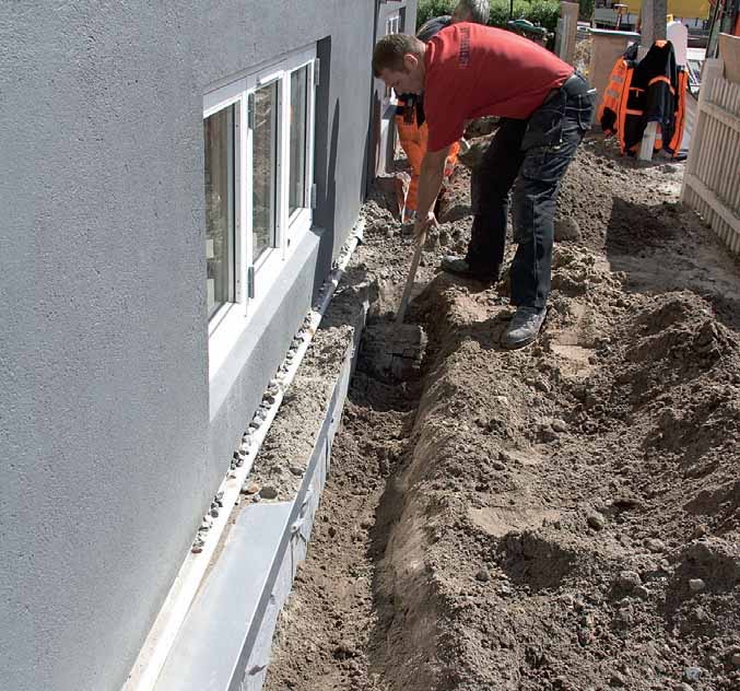 Omfangsdræn gør det selv I Grave dræn selv